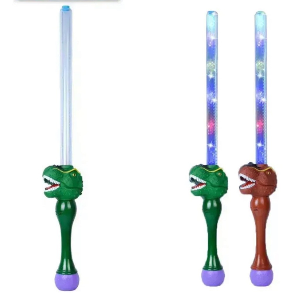 Dinosaur Light-Up Wand - Green and Brown